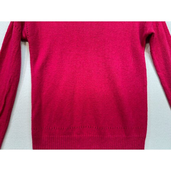 American Eagle Outfitters Womens Knitted Pullover Sweater Size M Red Long Sleeve - Picture 10 of 12